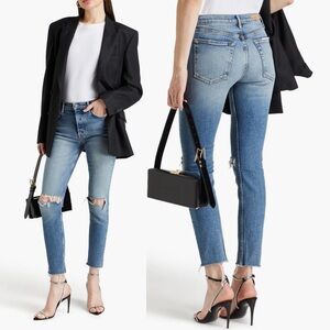 GRLFRND Karolina distressed high-rise straight leg jeans‎ size 24